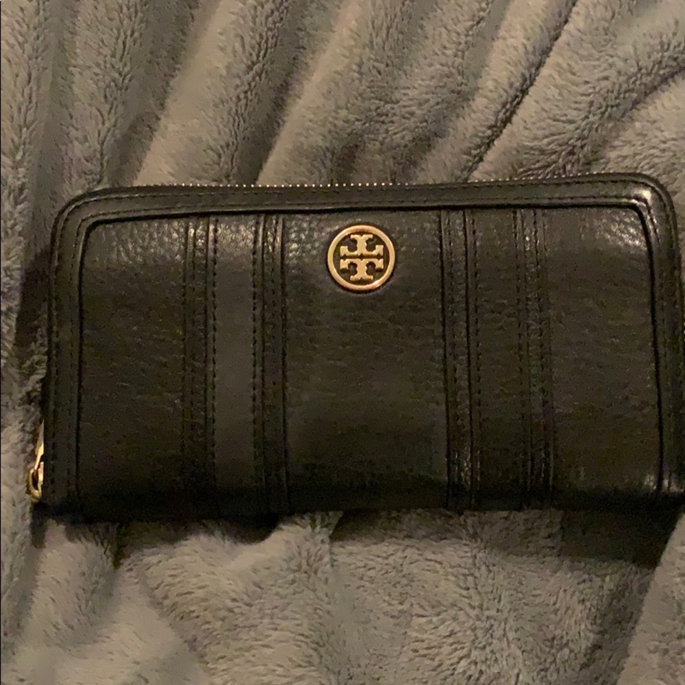 Black leather Tory Burch Wallet